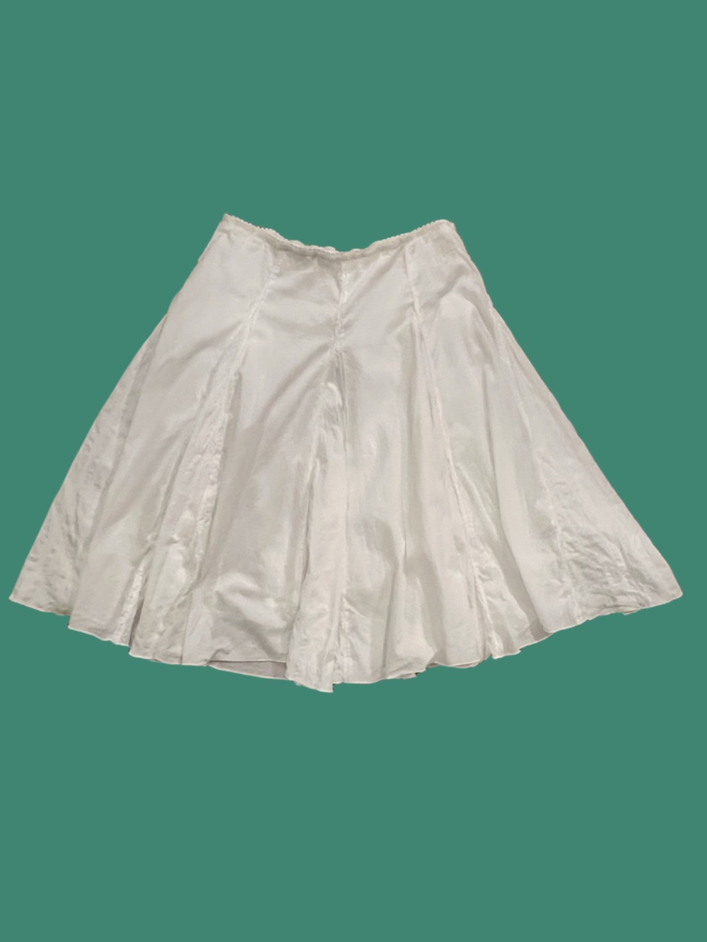 Y2K Abercrombie White Cotton Flowy Full Skirt size M